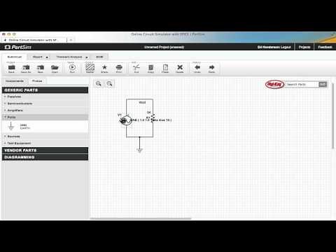 Transient Simulation Sine Source - PartSim Tutorial