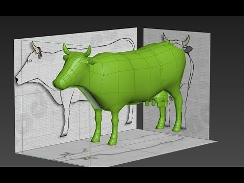Autodesk 3ds Max Cow Modeling 01: Base