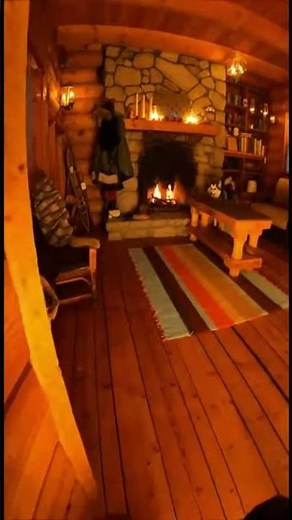 Escaping a Blizzard Into the Coziest Cabin Ever ❄️🔥