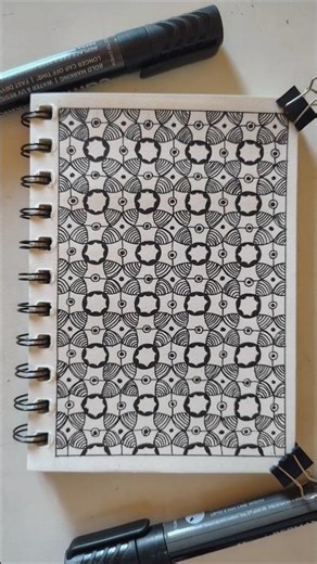Simplicity of pattern formation! watch till end (challenge 10 of 100) #pattern #drawing #art #shorts