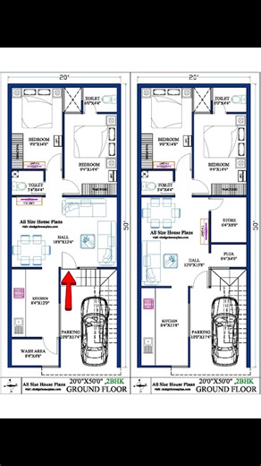 176K views · 636 reactions | 20x50 2bhk house plan  #homesweethome #Homeplan #HomeDesign #architecture | House Plan Designs | Facebook