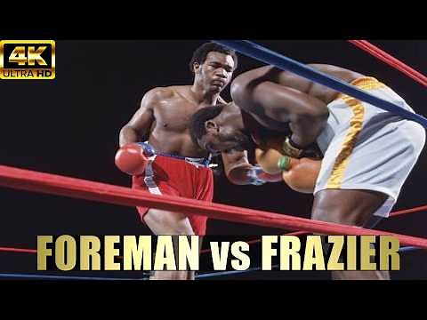 George Foreman vs Joe Frazier | KNOCKOUT Entire Boxing Fight | 4K Ultra HD
