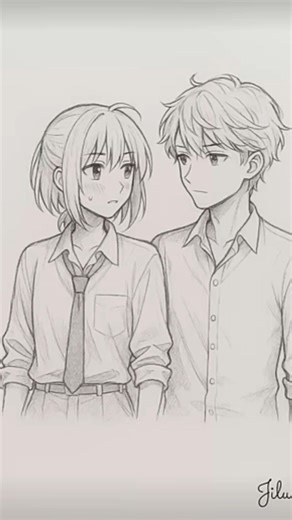 This Anime Love Sketch Will Break Your Heart Level-6 #drawing #anime #sketch #art #animeart #shorts