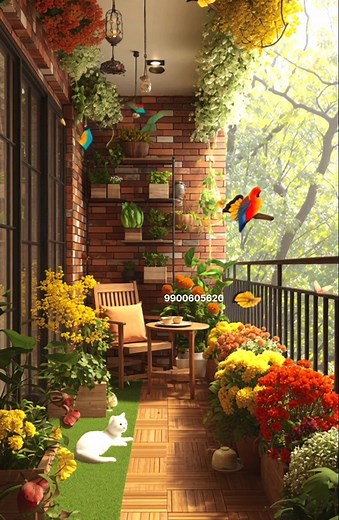 Transforming this small space into a magical oasis! ✨🌿 A little slice of paradise right at home. 🏡 Who else dreams of a balcony like this? Drop a 💚 if you love decorating with plants! 🎋🌿✨ #BalconyMakeover #OutdoorOasis #GardenGoals #SmallSpaceLiving #HomeDecorInspo #PlantLover #BalconyGarden #DreamHome #DIYDecor #NatureAtHome #CozyVibes | Home Interiors