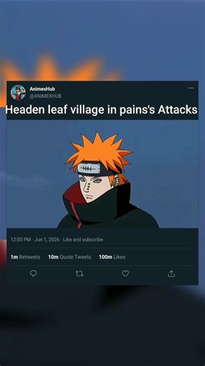 Pain Almighty Push Konoha Destroyed 😱 #animeedit