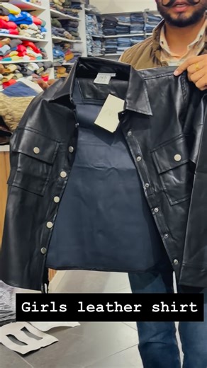 Leeੜੇ on Instagram: "New Girls leather shirts"
