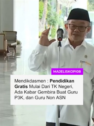 Layanan pendidikan gratis TK sampai menengah diumumkan 23 Sep 2026