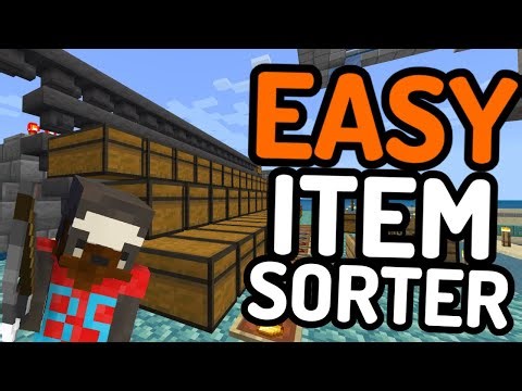 How to build a AUTO SORTER in Minecraft Bedrock!