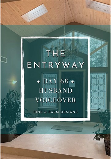 Day 68 of making over my entryway!! I think he gets a solid B for effort…. and he should maybe keep his day job 🫣 #diy #entryway #diyproject #diyprojects #homereno #husband #husbandvoiceover #cabinetry