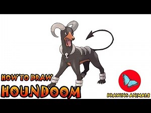 How To Draw Houndoom Pokemon | Coloring and Drawing For Kids