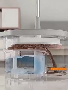 Spin Mop and Bucket Set with Self Separates Dirty and Clean Water Spinning Mop and Bucket for Floor Cleaning, Wet and Dry in One Microfiber Spin Mop System with 9 Pads