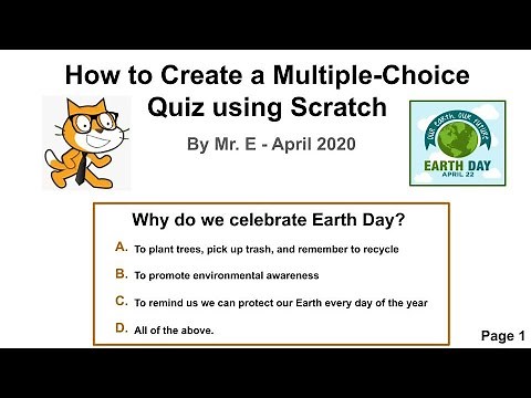 How to Create a Multiple Choice Quiz using Scratch
