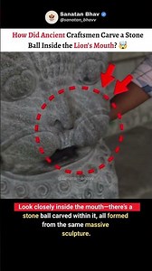 They Carved a Stone Ball Inside the Lion… But How? 😳🪨#shorts #history #viral #trending #viralvideo