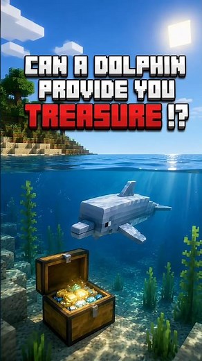 Did You Know Dolphins Lead You To Treasure? 🐬 #minecraft #shorts