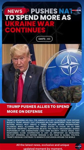 Trump Pushes Allies to Spend More on Defense #trending
