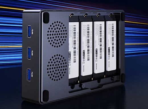 Xyber Hydra NAS is basically a GMK NucBox G9 with more RAM and better cooling (tiny NAS with four M.2 slots and Intel N150) - Liliputing