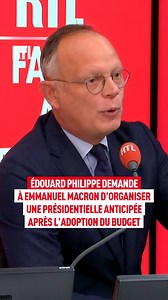 Edouard Philippe demande à Emmanuel Macron d'organiser une présidentielle anticipée après l'adoption du budget : l'ancien Premier ministre face à Marc-Olivier Fogiel dans RTL Matin | RTL