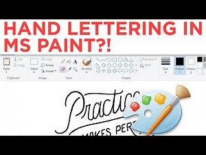 Art Challenge: Hand Lettering in Microsoft Paint!