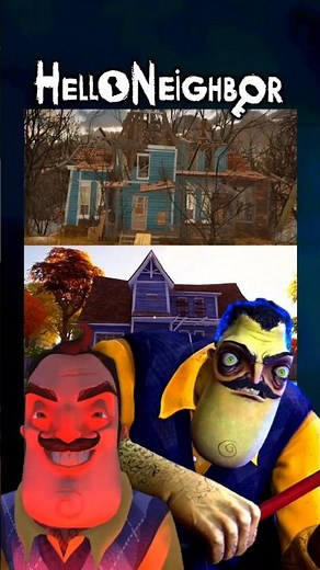 Hello Neighbor 1 2 3 - Neighbor's House Evolution Comparison #shorts #shortvideo #helloneighbor
