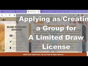 Applying for a Limited Draw Licenses as a Group on Go Outdoors South Dakota.