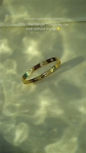 Minimal Gold Screw Bangle Anti-Tarnish Bracelet | Pinteresty Jewellery #antitarnish #jewelry
