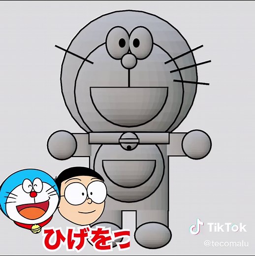 【3D】ドラえもんの絵描き歌 #ドラえもん #絵描き歌 | doraemon
