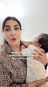 Introduced a pacifier to my newborn for the first time and this is how it went…🥹❤️