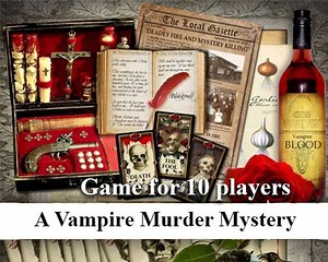 VAMPIRE Murder Mystery Dinner Party Game Download, Instant Download. | Printable Party Games | Family Fun Games, - Etsy