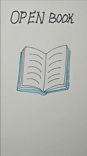how to draw a book? (Open Book | School Objects)