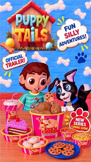 Puppy Cartoon for Toddlers 🐶 | Funny Preschool Kids Cartoon | Puppy Tails #shorts