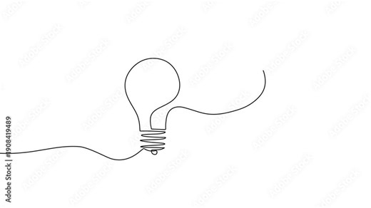 Eco Innovation Light Bulb Animation With Sprouting Leaves