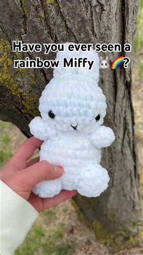 Rainbow Miffy 🐰🌈! Pattern by Sambrosis Crochet. #crochet #amigurumi #miffy