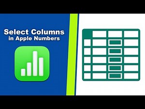 How to select columns in Apple Numbers (Spreadsheet) on Mac