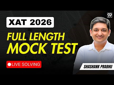 XAT 2026 Mock Test Live Solving | XAT 26 Full Length Mock solving | XAT Aspirants | Shashank Prabhu