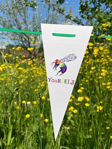 Bee Yourself Bunting: Environmentally Friendly Perlino Cotton-paper Bunting; Featuring High Quality Prints of My Original Artwork. - Etsy Australia