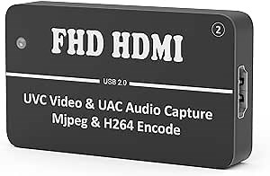 LCC260 HDMI to USB 1080P60 H264 Encoder HDMI to UAC UVC H.264 and MJPEG Two Streamer Encode 5V 2.5W, OBS HDMI2USB HDMI2UVC1080 60fps Capture Card Tinysize Game Capture