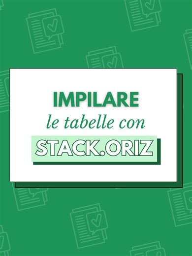Hai più tabelle separate e vuoi affiancarle senza copia-incolla? Questa funzione è una bomba 💥 Con STACK.ORIZ puoi combinare più tabelle in una sola vista. E la cosa migliore? 👉 si aggiorna automaticamente quando i dati cambiano. Perfetta per: 📊 confronti 📈 analisi 🗂️ report dinamici Se lavori spesso con più dataset, questo trucco è obbligatorio.