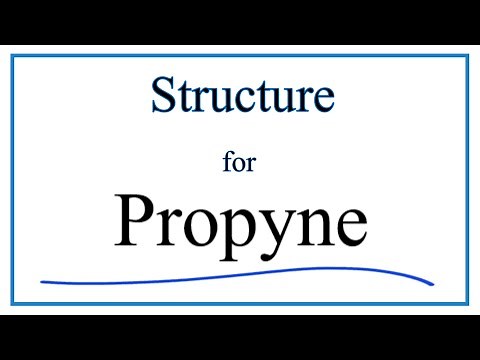 Structural Formula for Propyne, CH3C≡CH or C3H4.
