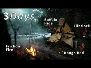 I spent 3 Days in the MOUNTAINS with only a BUFFALO HIDE for Shelter!