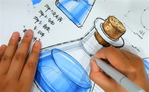 【产品示范】手把手教你马克笔上色技巧！