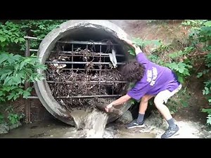 clearing culvert blocked from inside. summer 2021