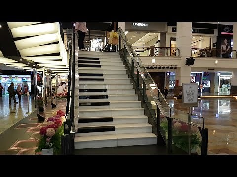 Piano Staircase - Grand Musical Stairs - Berjaya Times Square Shopping Mall, Kuala Lumpur, Malaysia