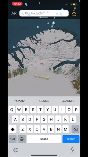 Easter egg in FR24 #plane #flightradar24 #santaclaus #christmas #shorts #fypシ