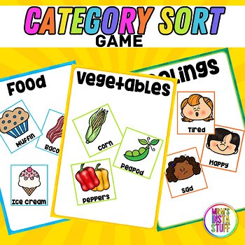 Category Sorting Activities - Sorting Objects into Categories Game