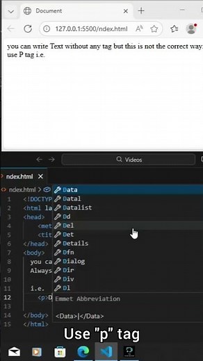 html day 3/20 || writing text in web page #coding #html #html5