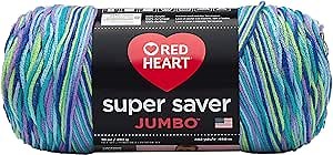RED HEART E302 Super Saver Jumbo Yarn, Wildflower