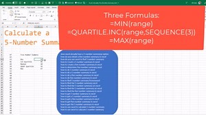 Excel 5-Number Summary: Easy and Fast Guide