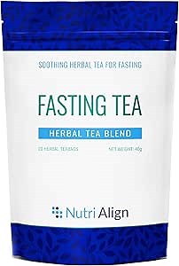 Nutri-Align Fasting Tea | 20 Herbal Tea Bags with Chamomile, Dandelion Root, Rosehips, Cinnamon Bark, Elderflower, Cardamom & Fenugreek | Caffeine Free Fasting Tea for Extended & Intermittent Fasting