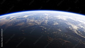 Amazing View Of Planet Earth From Space. Realistic 3d Animation. Ultra High Definition. 4K. 3840x2160. Seamless Looped.