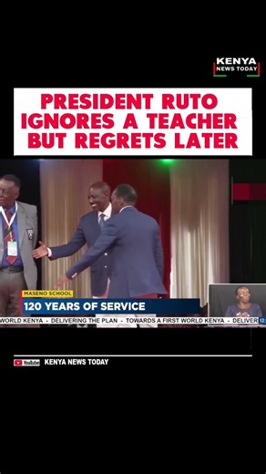 PRESIDENT RUTO IGNORES A TEACHER BUT REGRETS LATER #kisumu #maseno